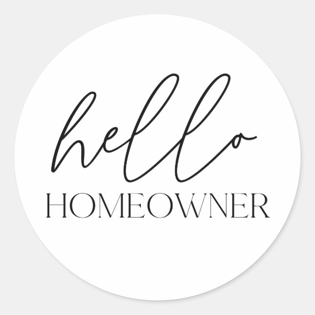 Adesivo Olá Homeowner Real Estate (Frente)