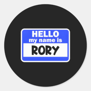 Adesivo Olá, Meu Nome É Rory Na Introdução Do Nametag