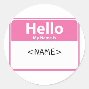 Adesivo Olá, meu nome é Rosa, <NAME>