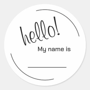 Adesivo Olá Meu Nome É Stickers