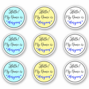 Adesivo Olá Meu Nome É Stickers (Etiquetas Casuais)