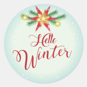 Adesivo Olá! Natal do feriado de inverno & ano novo