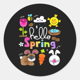 Adesivo Olá Primavera E Páscoa Dia 2025 Coelho Coelho Spri