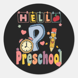 Adesivo Olá, Professor Retro, Toddler, Meninas De Volta