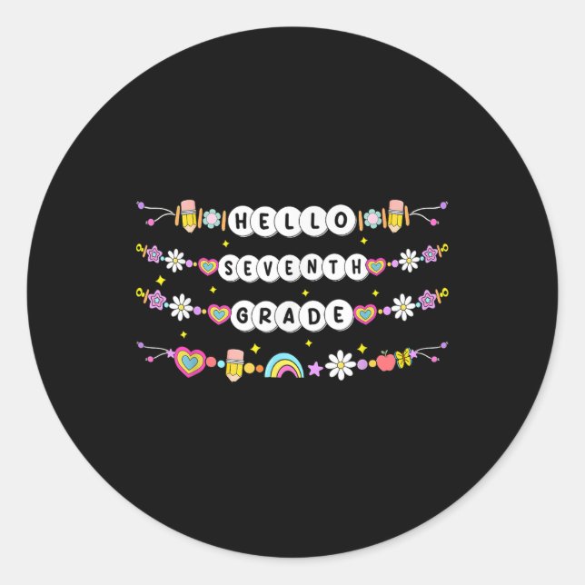 Adesivo Olá Pulseiras de Amizade da Sétima Série De Volta  (Frente)