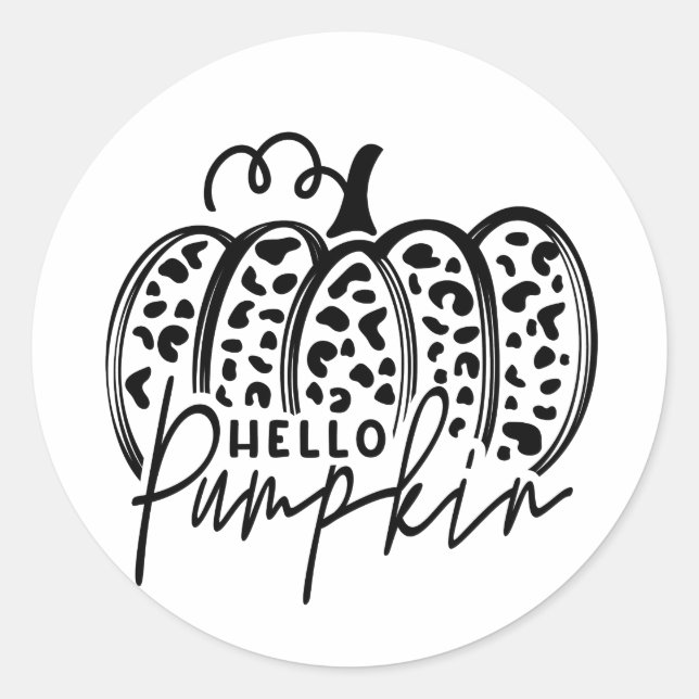 Adesivo Olá Pumpkin Cheetah Impressão Stickers (Frente)