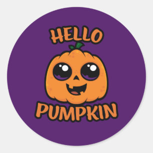 Adesivo Olá, Pumpkin, Festa de Halloween Jack-O-Lanterna