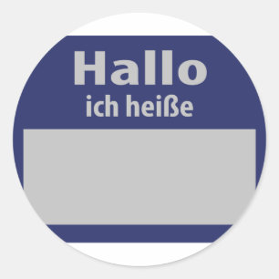 Adesivo olá!, símbolo do heisse do ich