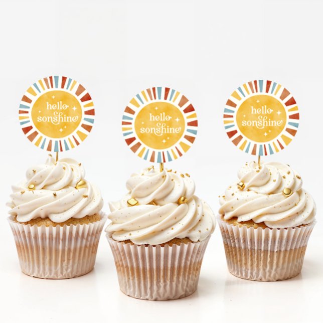 Adesivo Olá Sonshine Boho Chá de fraldas Sun Burst Sticker (Criador carregado)