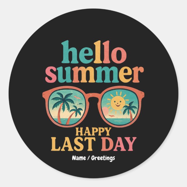 Adesivo Olá, Summer Happy, Dia Passado da Design (Frente)