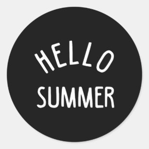 Adesivo Olá Summer T Engraçado Vacinação de Verão Praia Pr