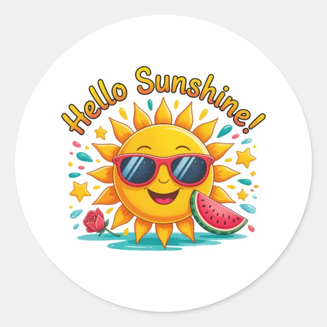 Adesivo Olá Sunshine  (Frente)