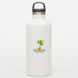 Adesivo Olá Verão Sol Retro Círculo Vintage Praia
