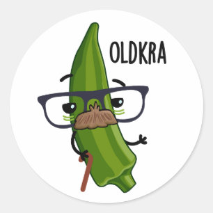 Adesivo Old kra Funny Okra Pun