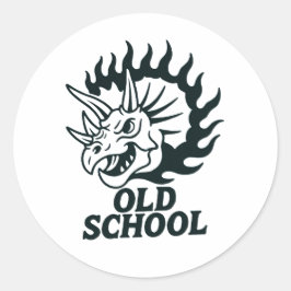 Adesivo Old School Dinosaur Funny Sticker