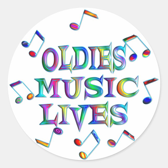 Adesivo Oldies Music Lives (Frente)