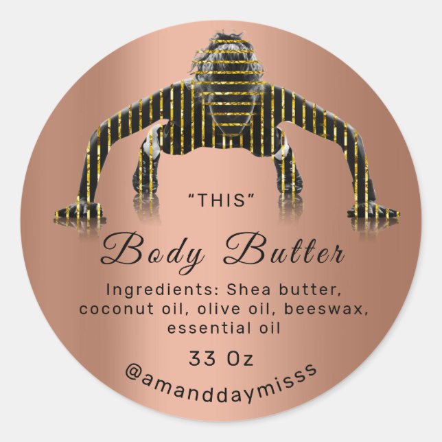 Adesivo Óleo Corpo Balm Cosmético Malhação Cuidado Preto R (Frente)