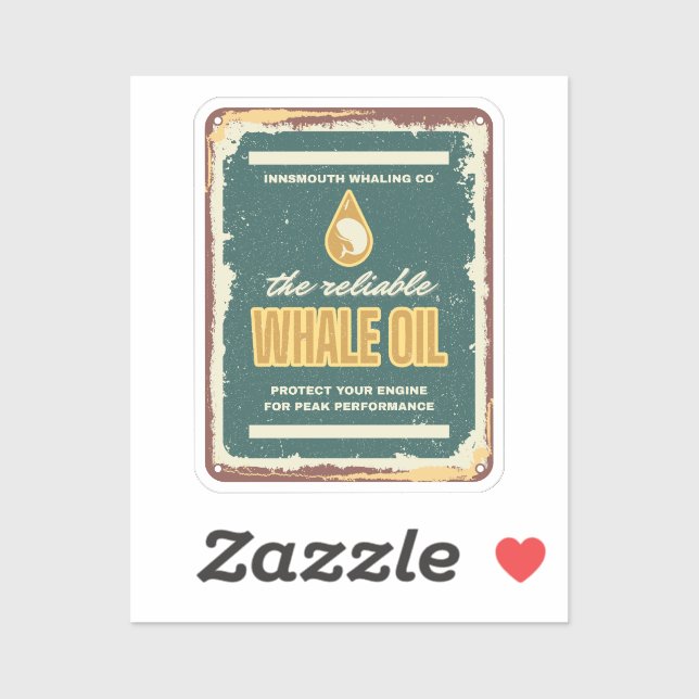 Adesivo Óleo de baleia em nsmouth (Folha)