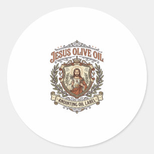 Adesivo Óleo de Oliveira Jesus Óleo de Unção Rótulo Jesus