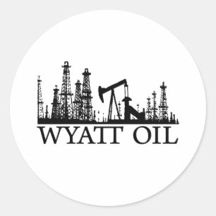 Adesivo Óleo de Wyatt/logotipo preto