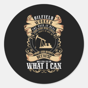 Adesivo Óleo Oilfeili Oilfield Trash Worker Roughneck