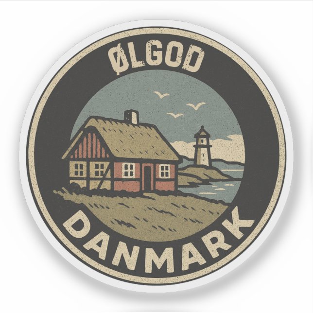 Adesivo Ølgod, Dinamarca Danmark  (Frente)
