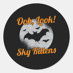 Adesivo Olha, Gatinhos Céus Bat Halloween Bats