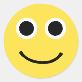 Adesivo Olhais de rosto felizes Amarelo Sorrindo Emoticon