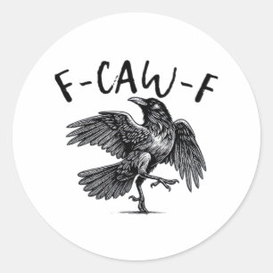 Adesivo Olhar Casual Estético Corvo F Caw F Gótico Diverti