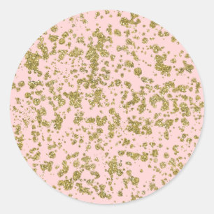 Adesivo Olhar de brilho rosa e dourado Glam moderno salpic