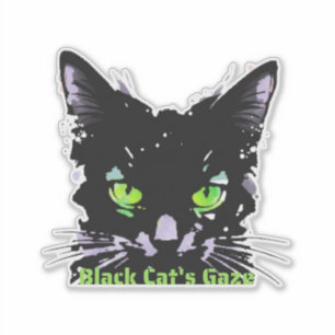 Adesivo Olhar do Gato Preto