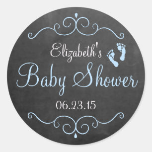 Adesivo Olhar do quadro com o chá de fraldas do azul das