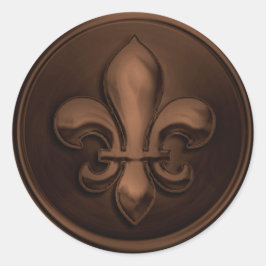 Adesivo Olhar Emboscada de Envelope Brown Fleur de Lis