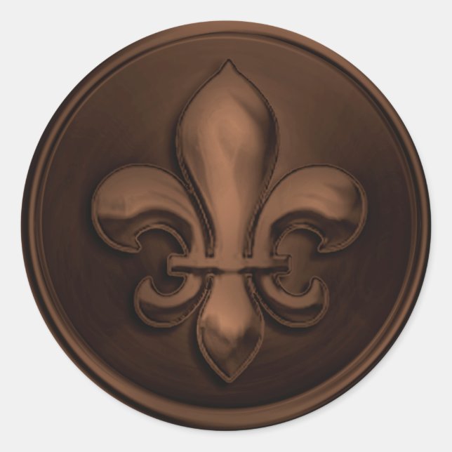 Adesivo Olhar Emboscada de Envelope Brown Fleur de Lis (Frente)