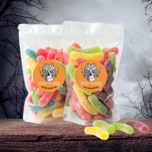 Adesivo Olhar Uma Cabeça De Halloween Estranho Caveira