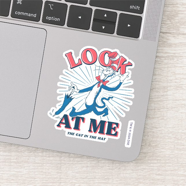 Adesivo Olhe Para Mim Gato No Chapéu (Detalhe)
