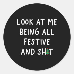 Adesivo Olhe Para Mim Sendo Um Feliz Natal De Humor Engraç
