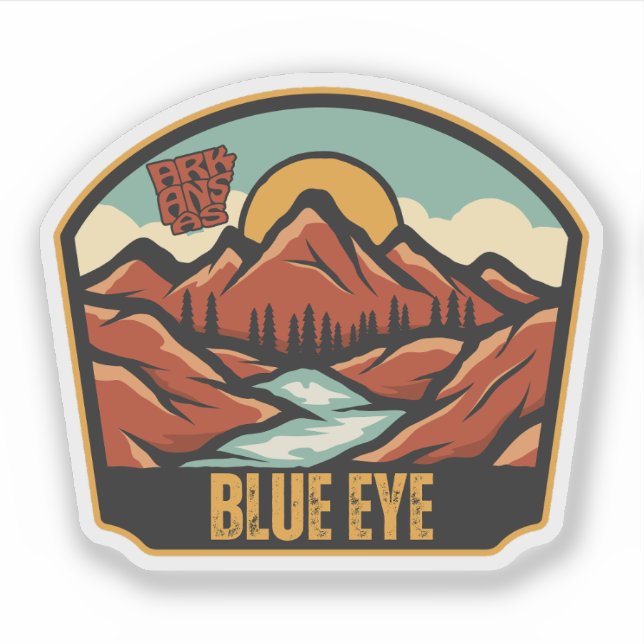 Adesivo Olho Azul, Arkansas  (Frente)