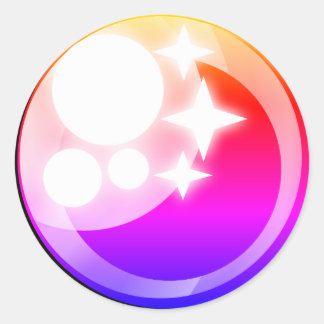 Adesivo Olho de animação do estilo kawaii espumante no ade