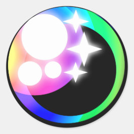 Adesivo Olho de animação do estilo kawaii espumante no ade