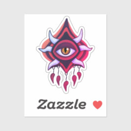 Adesivo Olho Demônio Roxo - Arte oculta gótica