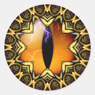 Adesivo Olho do Dragão ouro