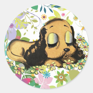 Adesivo olho grande dormindo Cachorro Cachorro Cartografia