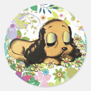 Adesivo olho grande dormindo Cachorro Cachorro Cartografia