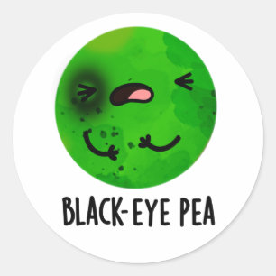 Adesivo Olho Negro Pea Engraçado Veggie Pun