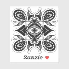 Adesivo Olho Ornamental - Estilo de Tatuagem Botânica Weir