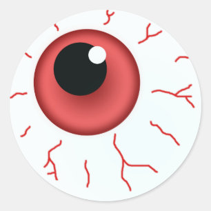 Adesivo Olho Vermelho Para Diversão de Halloween