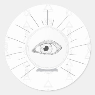 Adesivo Olho Vidente de Vidente Bola de Cristal Esotérico