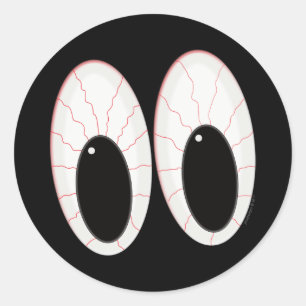 Adesivo Olhos Bloodshot do Dia das Bruxas dos globos