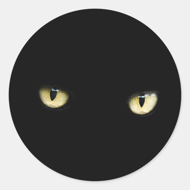 Adesivo Olhos de Gato Negro | Macro De Olho De Gato (Frente)